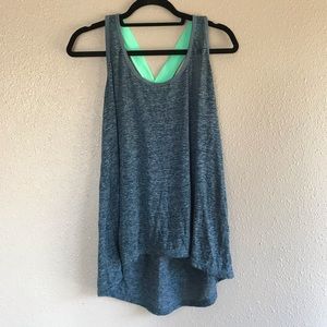 Old Navy Active Tank XXL (Heather Gray/Mint)